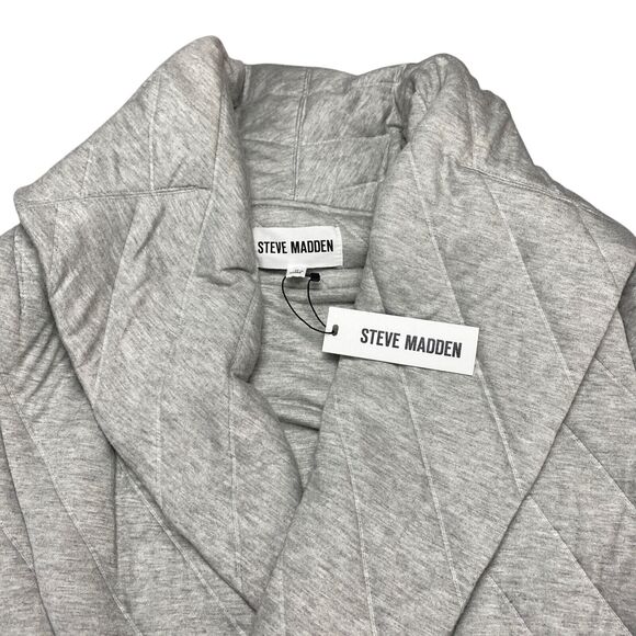 Steve Madden Quilted Open Front Jacket Womens Small Gray NWT$ 119 - Picture 9 of 16